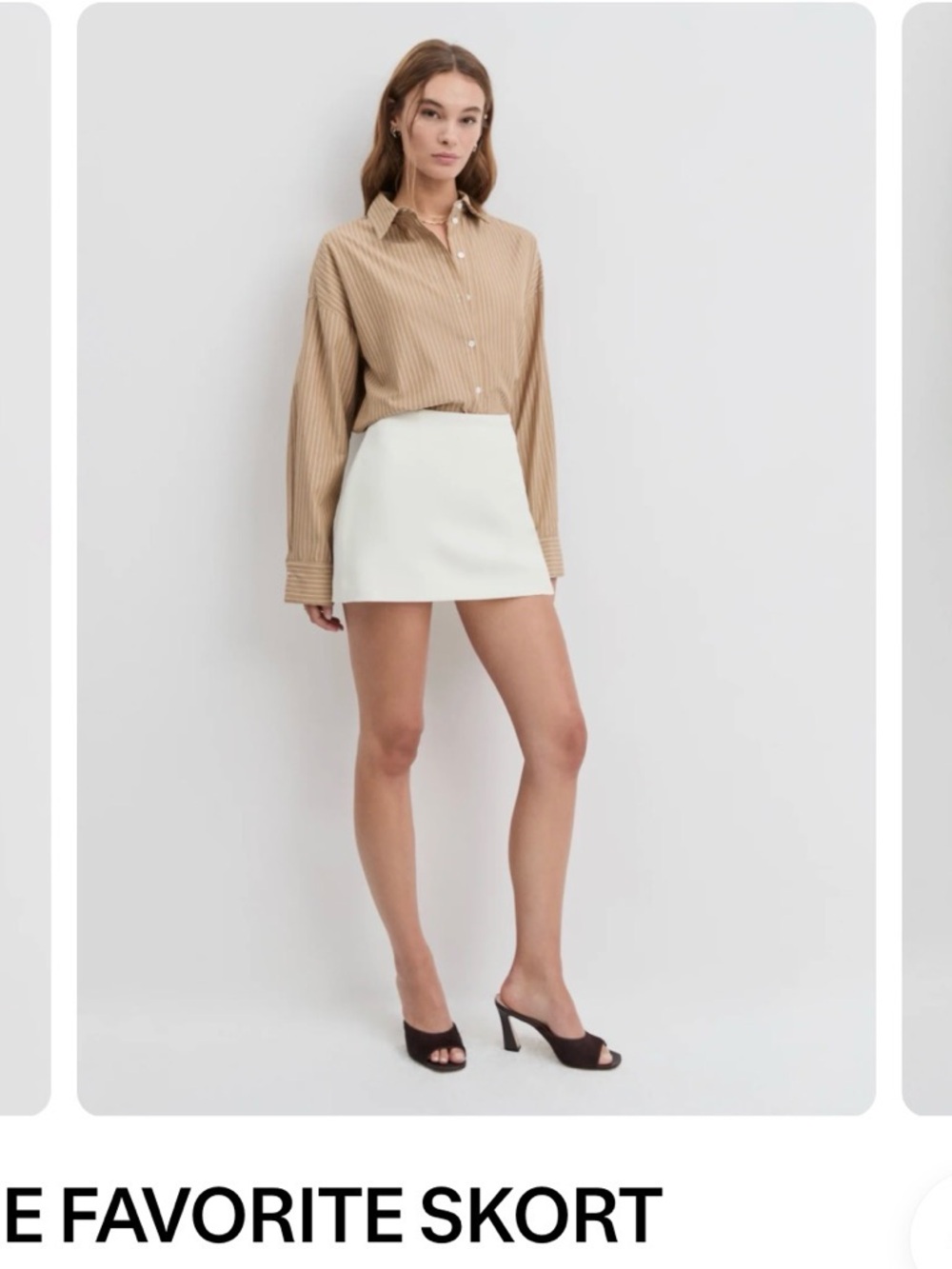 Favorite Daughter White Mini Skirt with Structured Waist